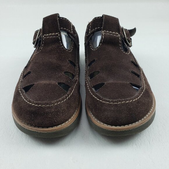 Vintage Leather Craft Chunky Fisherman Sandal Womens 10 Brown Platform Y2K 90s - Picture 8 of 16